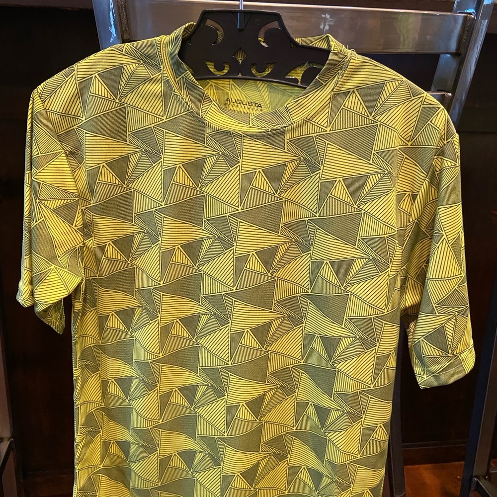 Augusta Sportswear Yellow Patterned Men's Tee